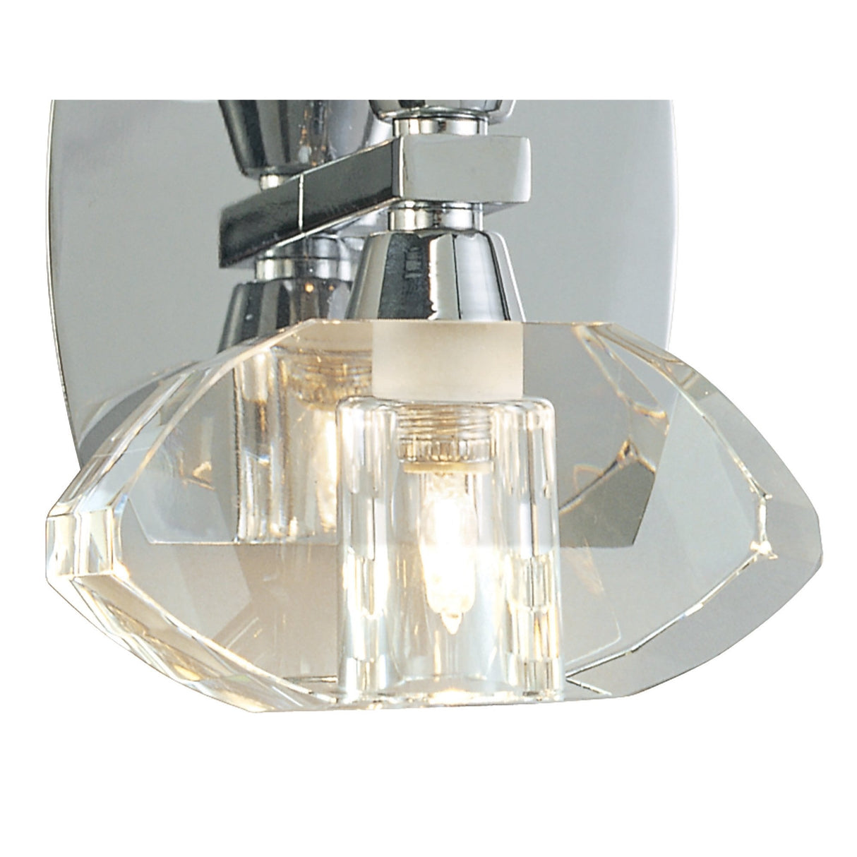 Santiago Sebastia's Alfa Dual Light Wall Fixture with Crystal Accents in Polished Chrome