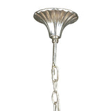 Paola 2-Arm Pendant Light with Cream Shades & Black Glass Accents