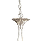 Paola 2-Arm Pendant Light with Cream Shades & Black Glass Accents