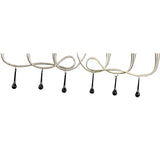 Paola 2-Arm Pendant Light with Cream Shades & Black Glass Accents
