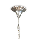 Paola Trio Pendant Light with Silver Finish, Black Shades & Removable Glass Droplets
