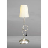 Elegant Paola Table Lamp with Cream Shade & Black Crystal Accents