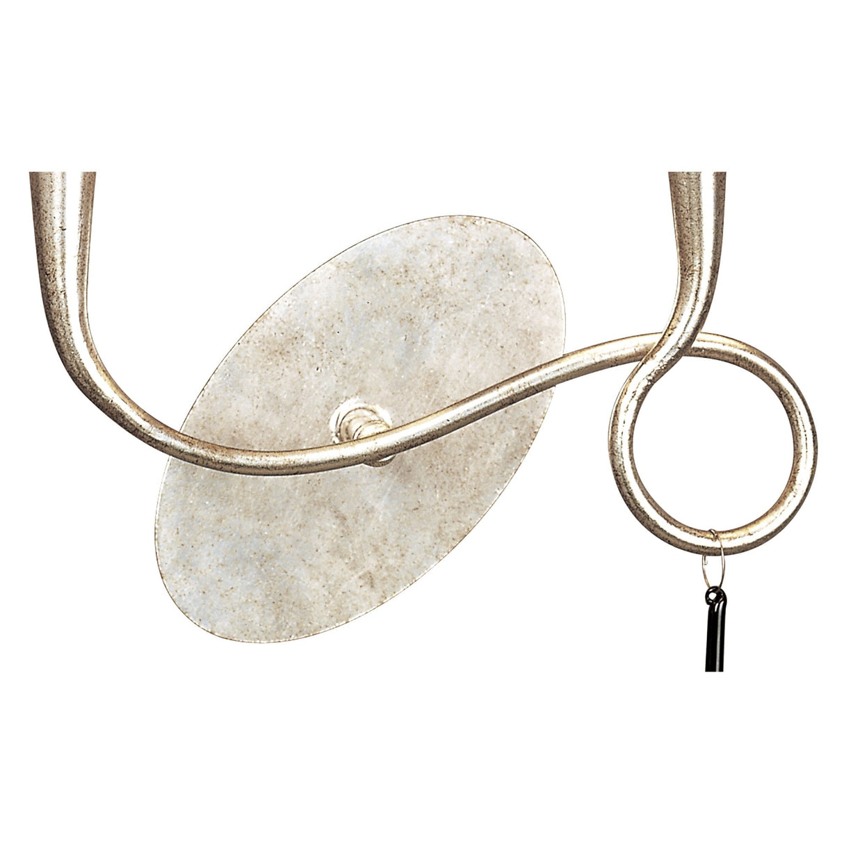 Paola Modern Classic 2-Light Wall Lamp in Silver with Black Shades and Glass Accents