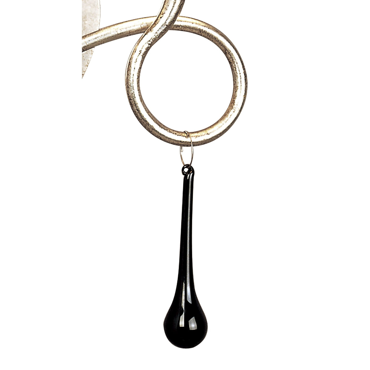 Paola Modern Classic 2-Light Wall Lamp in Silver with Black Shades and Glass Accents