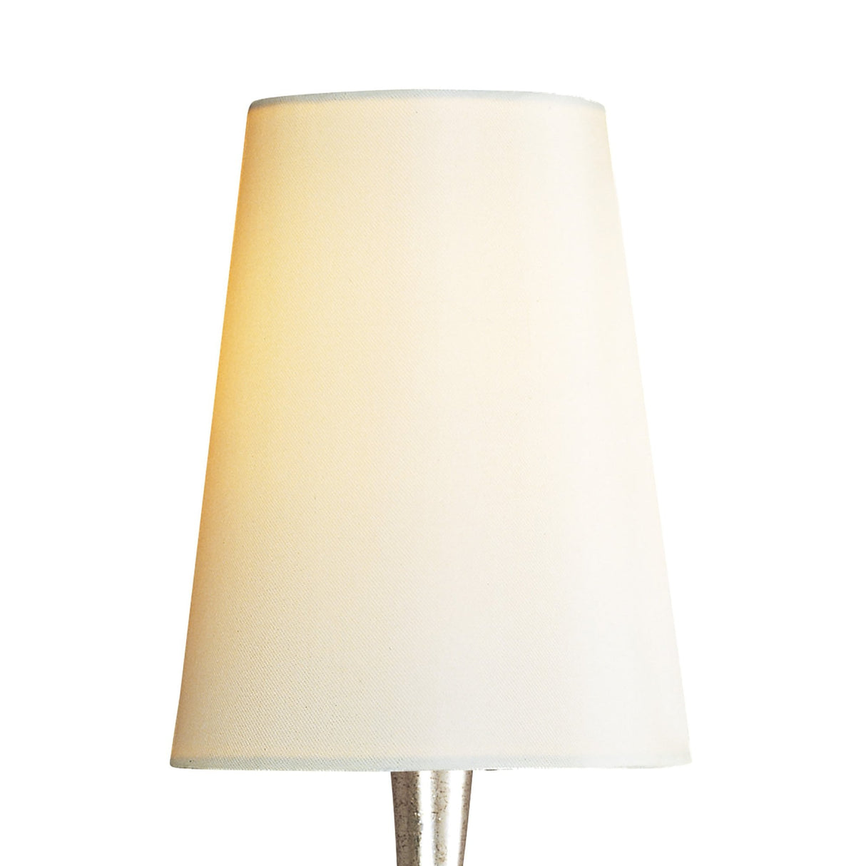 Elegant Paola Wall Lamp with Cream Shade & Black Glass Accents, Switched 1-Light E14, Silver Finish