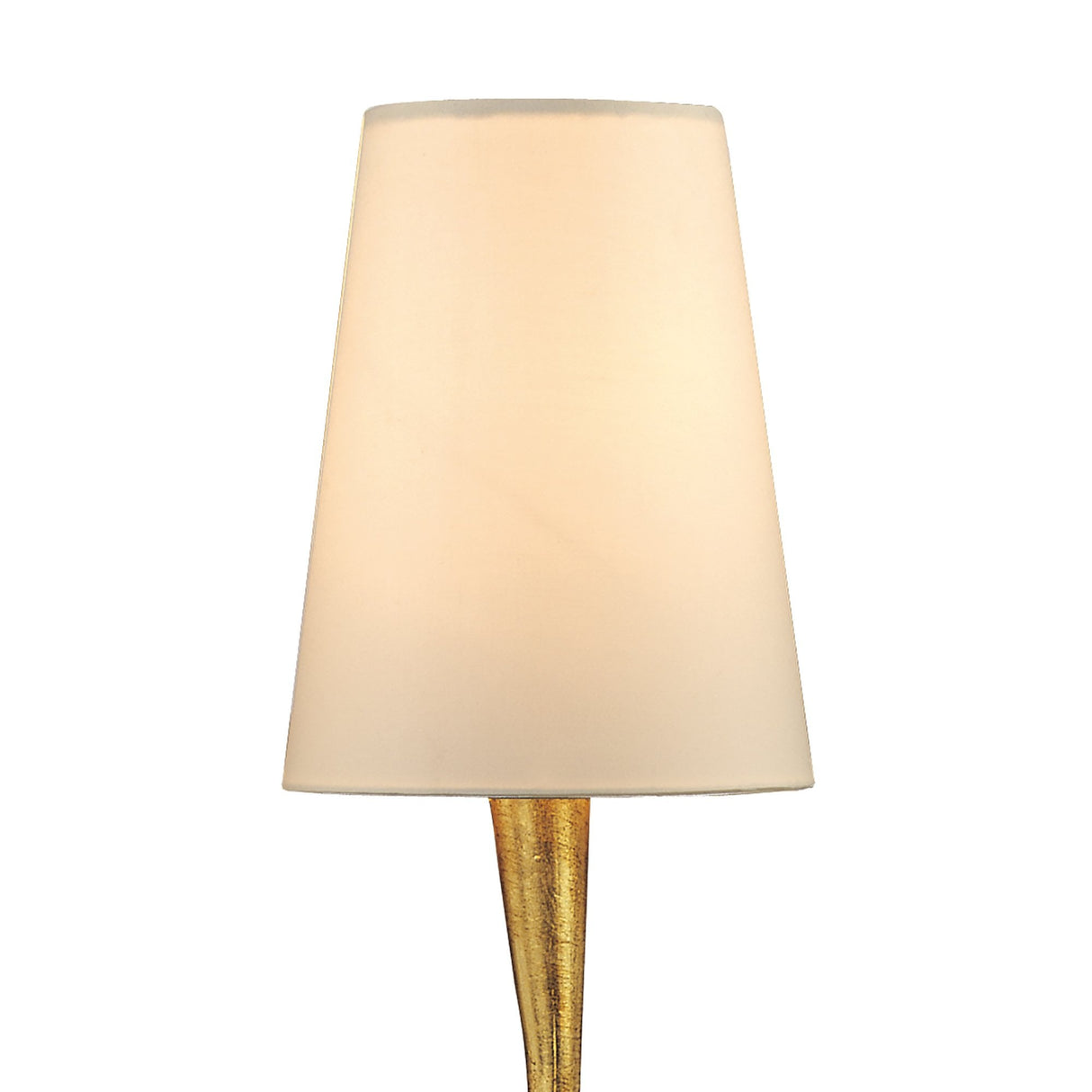 Elegant Paola Gold Table Lamp with Cream Shade & Amber Crystal Accents