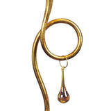 Elegant Paola Gold Table Lamp with Cream Shade & Amber Crystal Accents