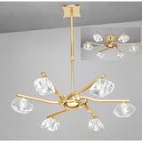 Alfa Convertible Telescopic 6-Light Fixture in Radiant French Gold