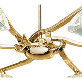 Alfa Convertible Telescopic 6-Light Fixture in Radiant French Gold