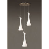 Elegant Trio Pendant Light in Satin Nickel - Zack Collection