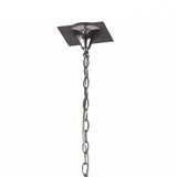 Akira Modern 2-Arm 6-Light Chandelier in Polished Chrome with Cream Shades
