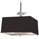Akira Pendant Light: Modern Elegance in Polished Chrome with Black Shade