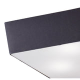Akira Ceiling Light: Sleek Polished Chrome with Frosted Glass and Black Square Shade