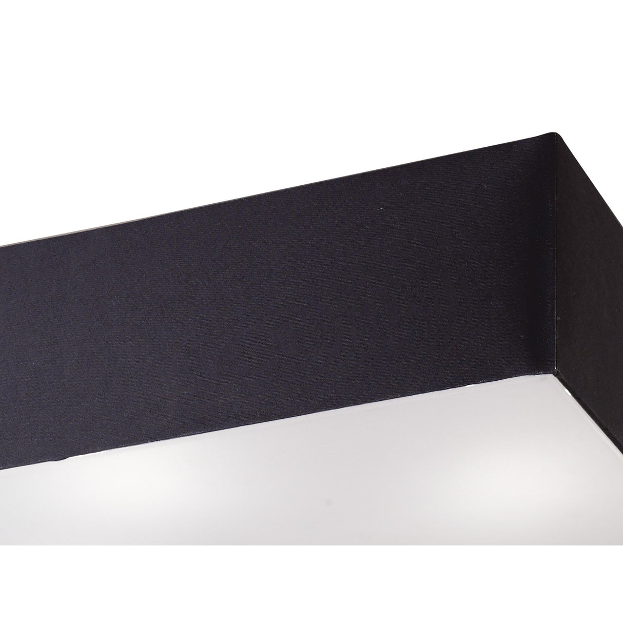 Akira Ceiling Light: Sleek Polished Chrome with Frosted Glass and Black Square Shade