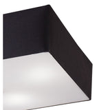 Akira Ceiling Light: Sleek Polished Chrome with Frosted Glass and Black Square Shade
