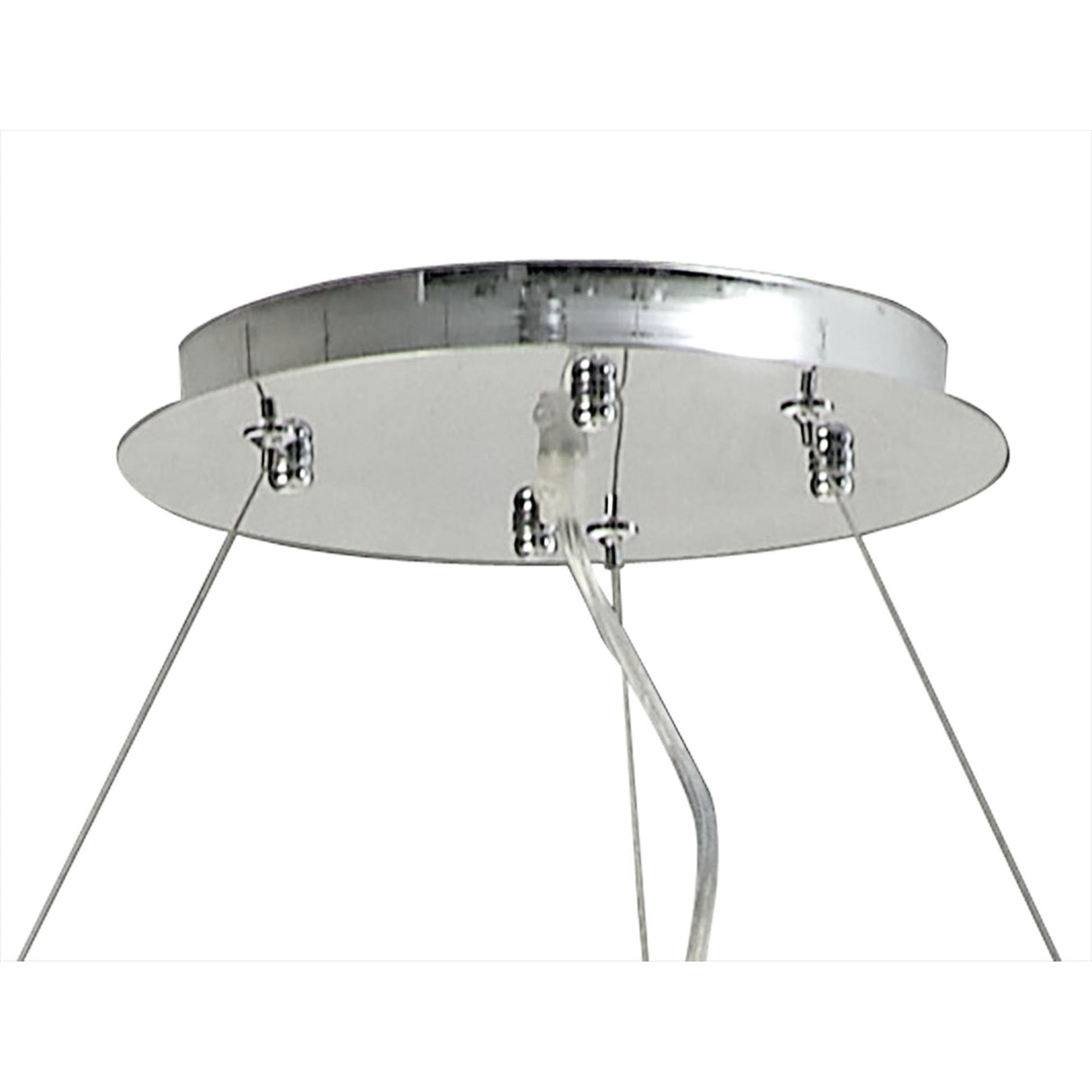 Atla Spiral 7-Light Pendant in Polished Chrome with Clear Diyas Crystal