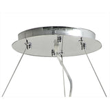 Atla Spiral 7-Light Pendant in Polished Chrome with Clear Diyas Crystal