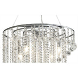 Atla Spiral 7-Light Pendant in Polished Chrome with Clear Diyas Crystal