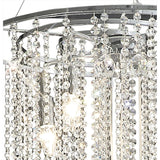 Atla Spiral 7-Light Pendant in Polished Chrome with Clear Diyas Crystal