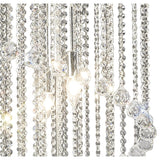 Atla Spiral 7-Light Pendant in Polished Chrome with Clear Diyas Crystal