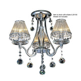 Bianco Ceiling Light with Polished Chrome and Clear Crystal Accents