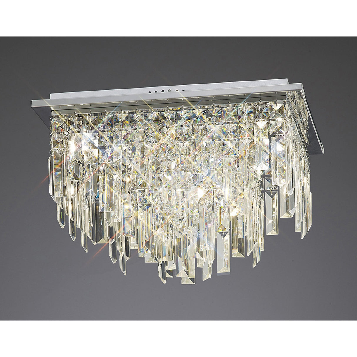 Maddison Square Crystal Chandelier - 6 Light Polished Chrome Elegance