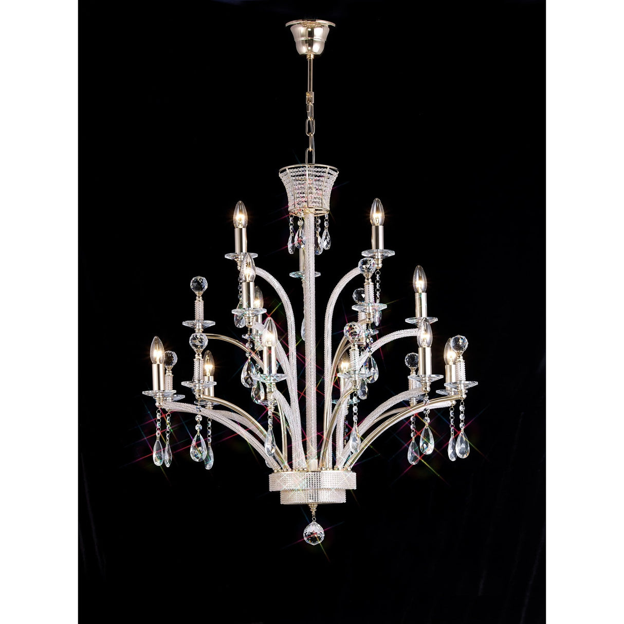 Orlando Grande Pendant - 12 Light French Gold Chandelier (Assembly Required)