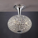Vado Semi Flush Mount 3-Light in Polished Chrome with Crystal Accents