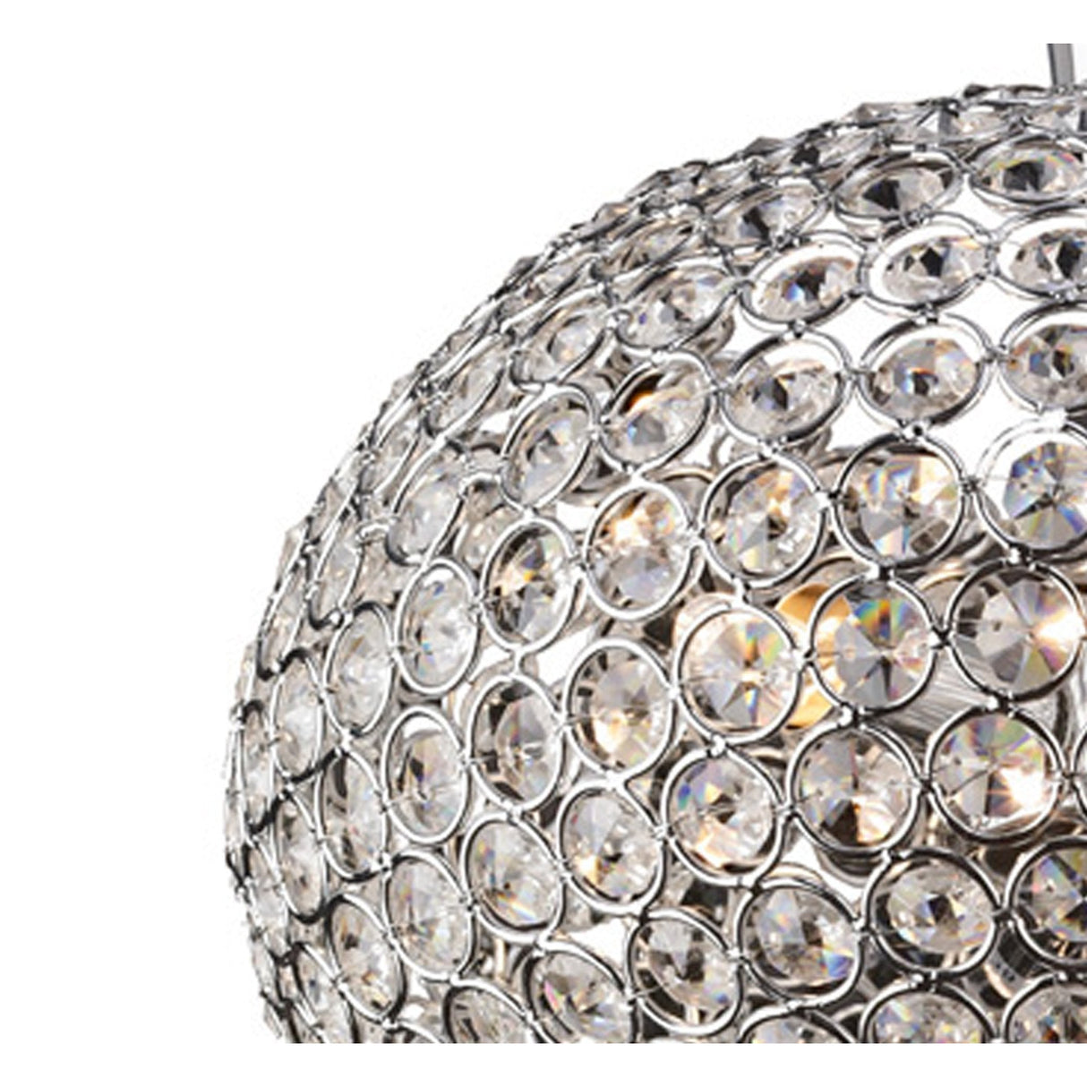 Vado Semi Flush Mount 3-Light in Polished Chrome with Crystal Accents