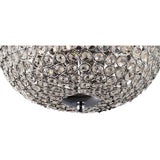 Vado Semi Flush Mount 3-Light in Polished Chrome with Crystal Accents