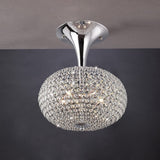 Vado Semi-Flush 5-Light Fixture in Polished Chrome with Crystal Accents