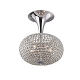 Vado Semi-Flush 5-Light Fixture in Polished Chrome with Crystal Accents