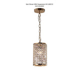 Cassia Twigue Kudo Cylinder Shade in French Gold & Crystal
