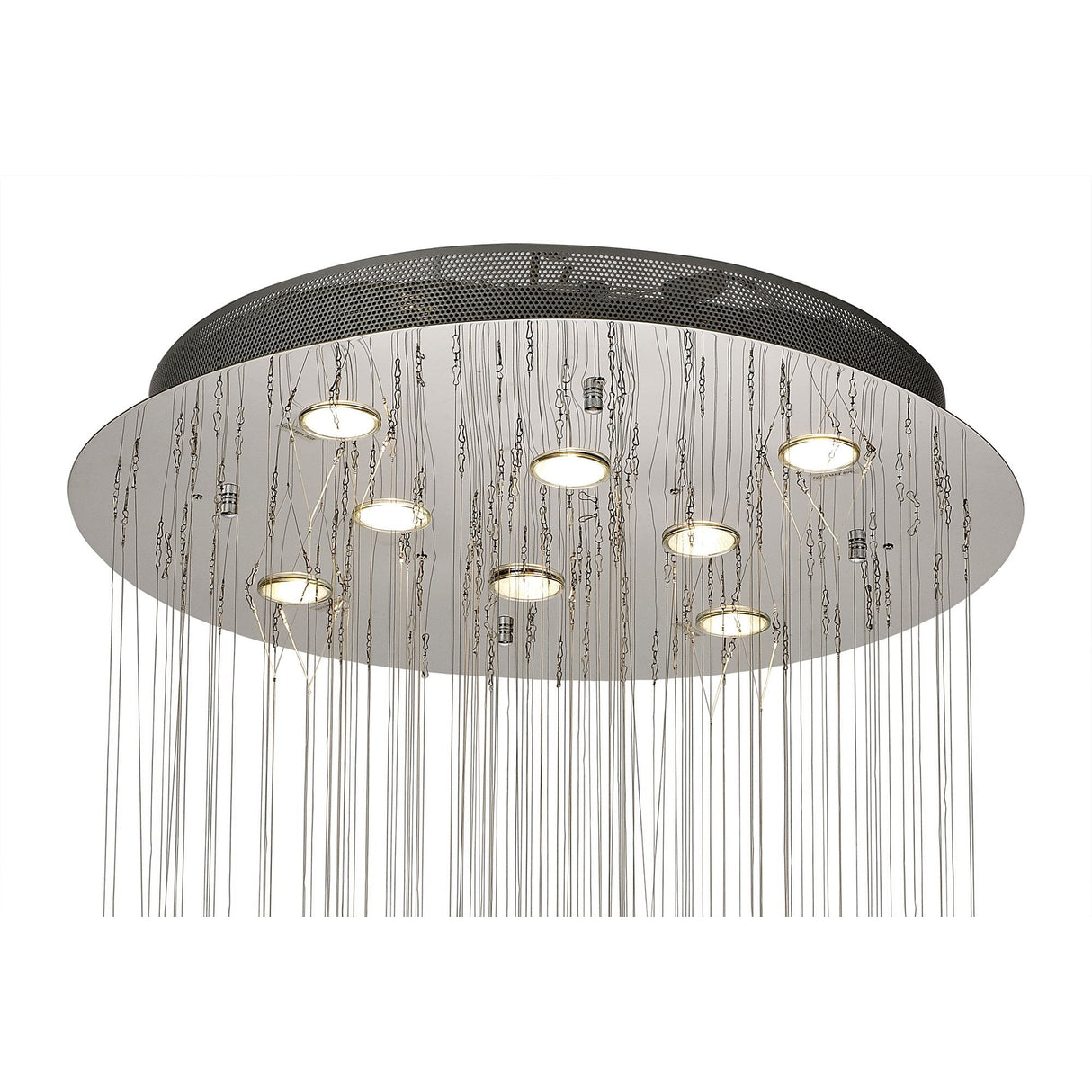 Luminous Elegance: Medium Sphere 8-Light Polished Chrome Crystal Pendant