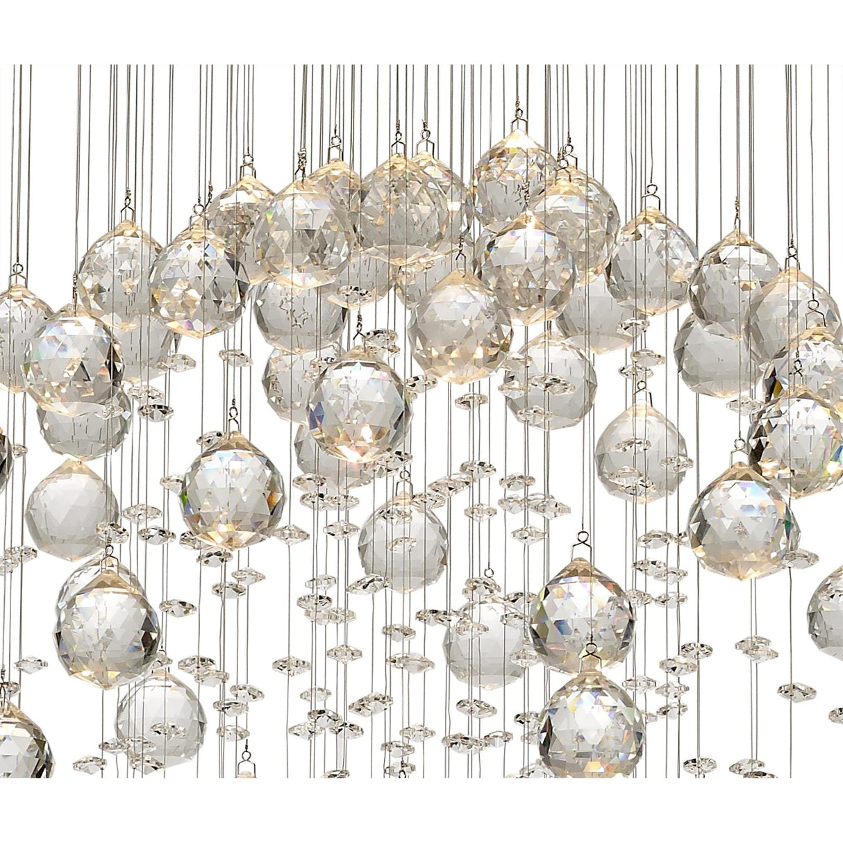 Luminous Elegance: Medium Sphere 8-Light Polished Chrome Crystal Pendant