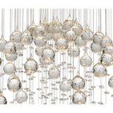 Luminous Elegance: Medium Sphere 8-Light Polished Chrome Crystal Pendant