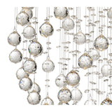 Luminous Elegance: Medium Sphere 8-Light Polished Chrome Crystal Pendant