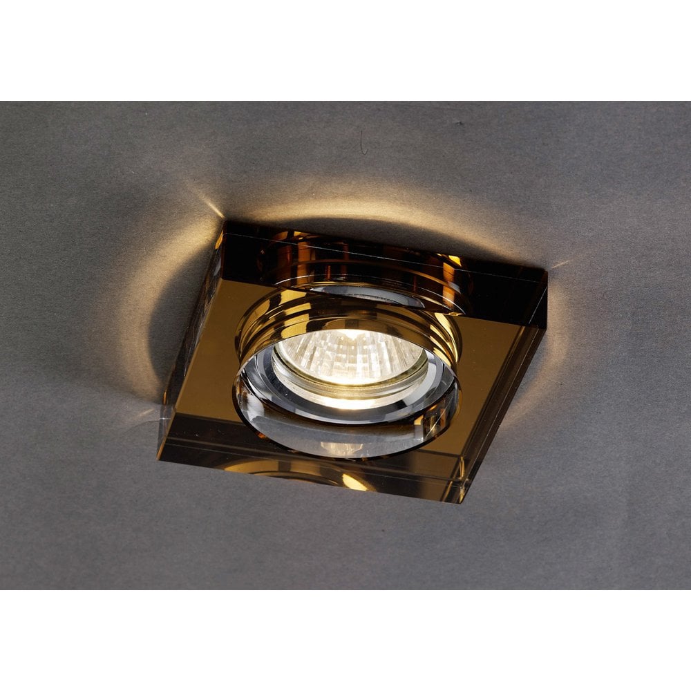 Elegant Bronze Square Crystal Downlight Rim for Luxurious Illumination