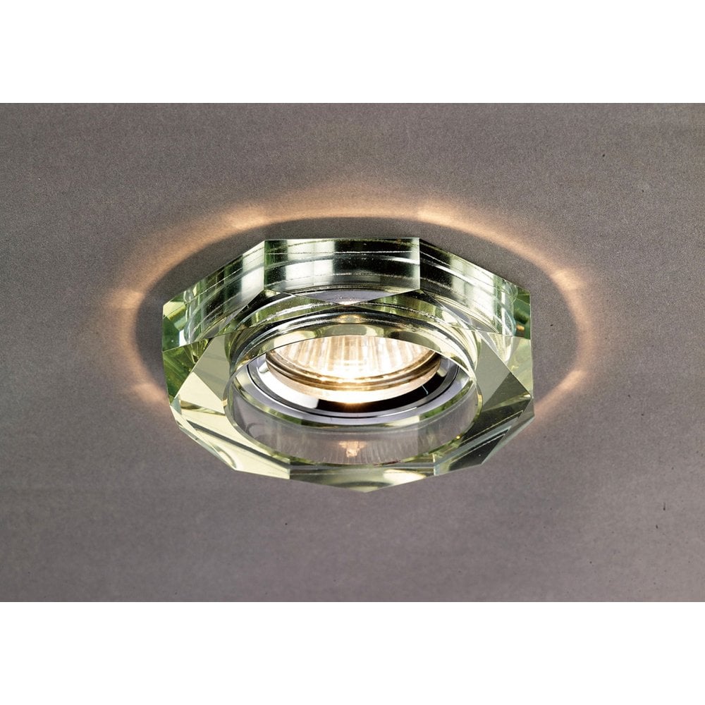 Elegant Hexagonal Crystal Downlight Rim in White Wine Finish