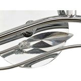 Leimo Switched Wall Lamp, Right Facing, Polished Chrome with Crystal Elegance