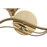 Leimo Left-Sided Wall Light in French Gold with Crystal Accent