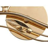 Leimo Left-Sided Wall Light in French Gold with Crystal Accent