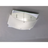 Vito Dual Light Modern Chrome and Frosted Glass Ceiling Fixture