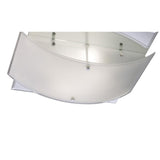 Vito Dual Light Modern Chrome and Frosted Glass Ceiling Fixture