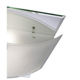 Vito Dual Light Modern Chrome and Frosted Glass Ceiling Fixture