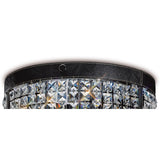 Celsa 3-Light Ceiling Fixture in Polished Chrome and Black with Crystal Accents