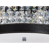 Celsa 3-Light Ceiling Fixture in Polished Chrome and Black with Crystal Accents