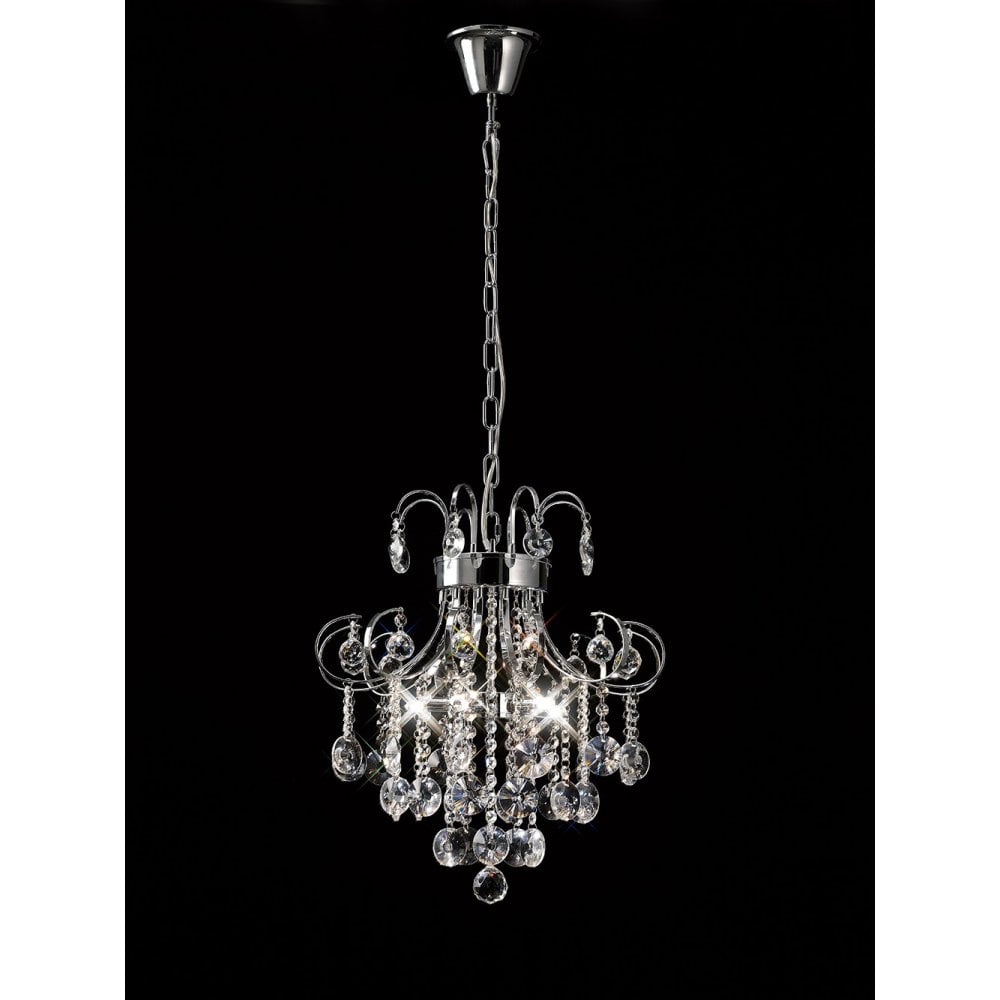 Glamorous Five-Light Crystal Pendant in Polished Chrome Finish
