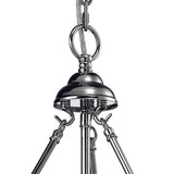 Aubrey 3-Light Pendant in Polished Chrome with Rippled Glass Design