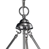 Aubrey Pendant Light in Polished Chrome with Handcrafted Rippled Glass